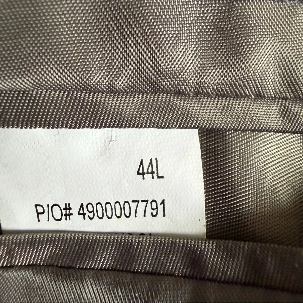 Chaps 100% Wool Blazer Jacket Men's Size 44‎ Gray Blue Herringbone